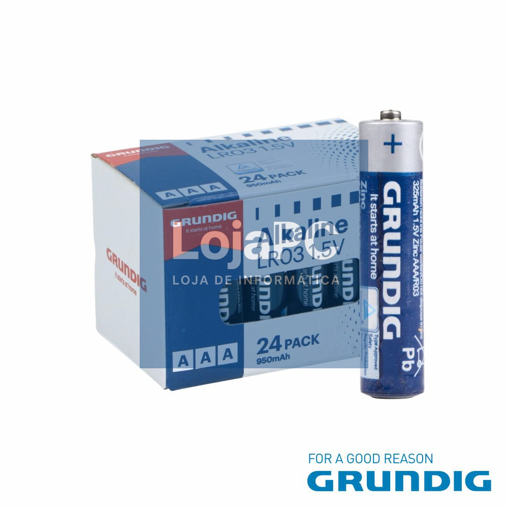 Pilha Alcalina LR03/AAA 1.5V 24x GRUNDIG