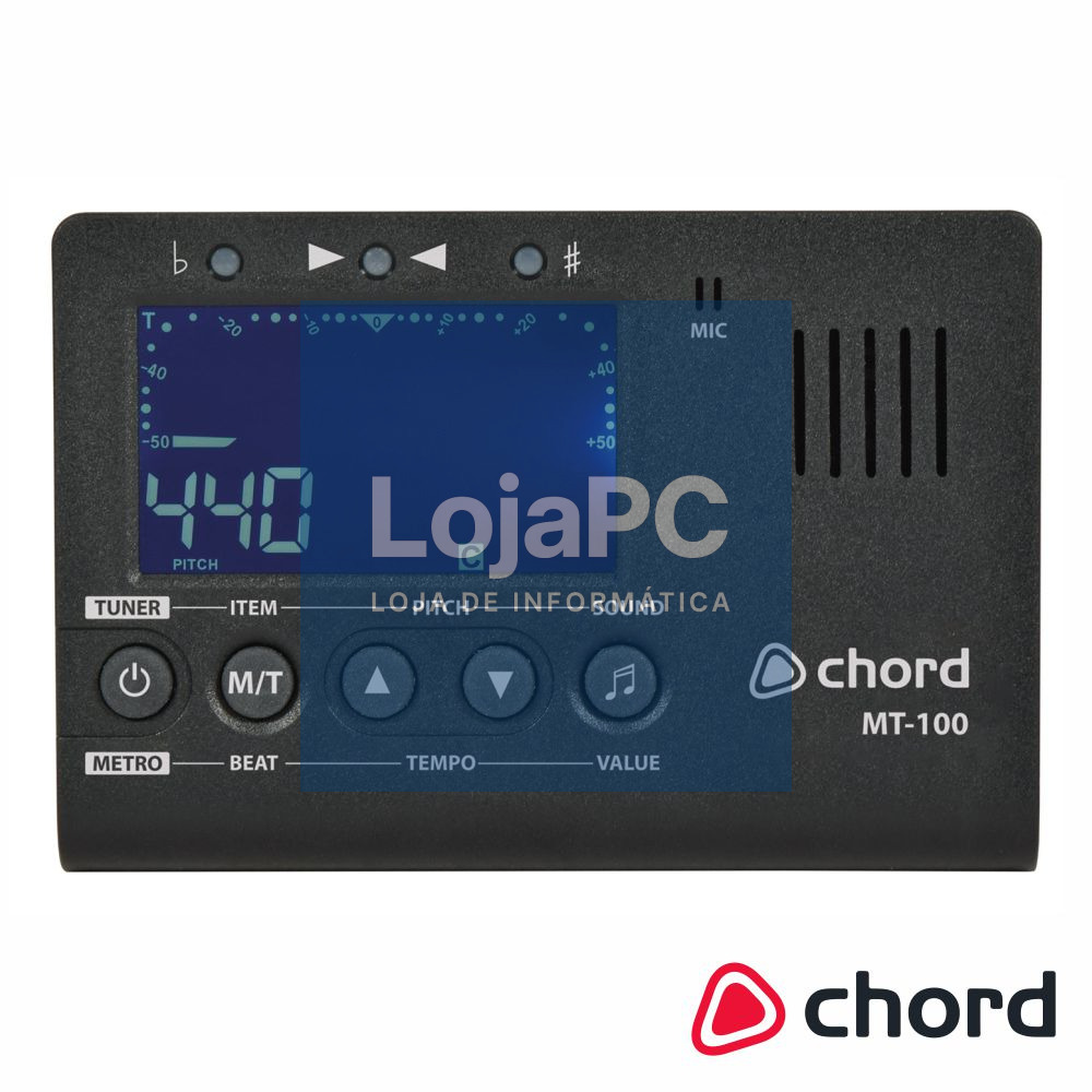 Metrónomo/Afinador Digital C/ Gerador de Tons CHORD