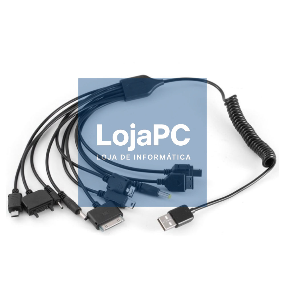 CABO USB-A 2.0 MACHO / 10EM1 MICRO USB-B + 9 FICHAS DC