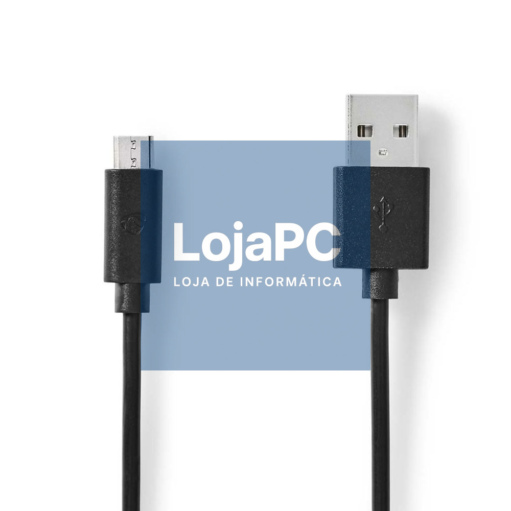 Cable USB -A 2.0 Macho P/ Micro USB-B Macho 0,5 m Preto