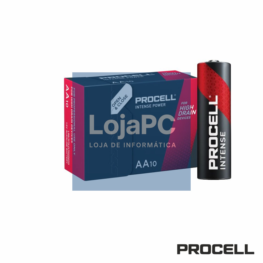 Pilha Alcalina LR6/AA MX1500 1.5V 10x Intense Power PROCELL