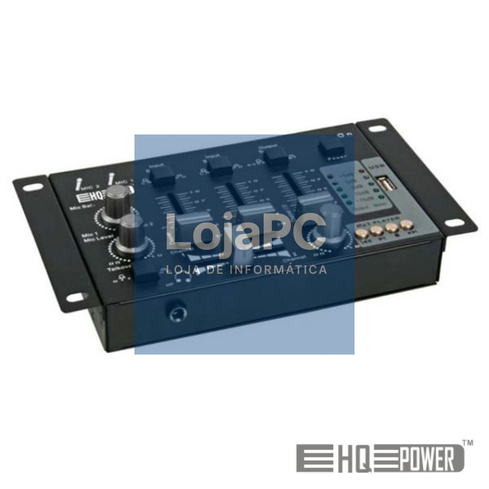 MESA DE MISTURA 2 CANAIS + ENTRADA USB HQ POWER