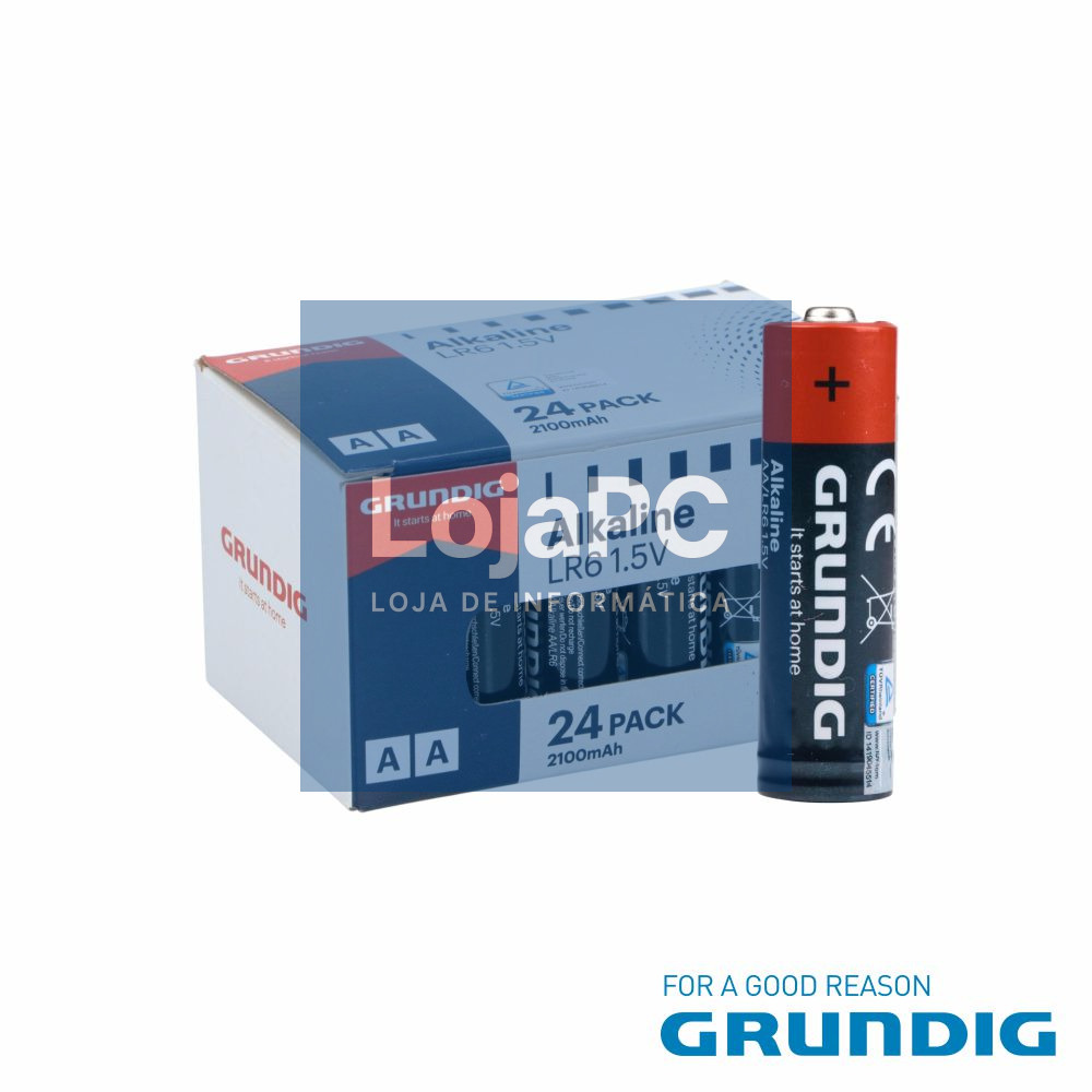 Pilha Alcalina LR6/AA 1.5V 24x GRUNDIG