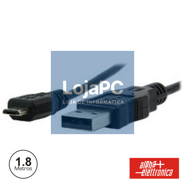 CABO USB-A 2.0 MACHO / MICRO USB-B MACHO 1.8M