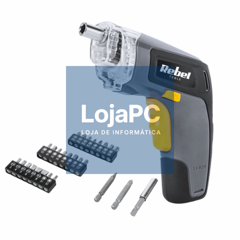Aparafusadora Elétrica S/ Fios 27 Bits LED