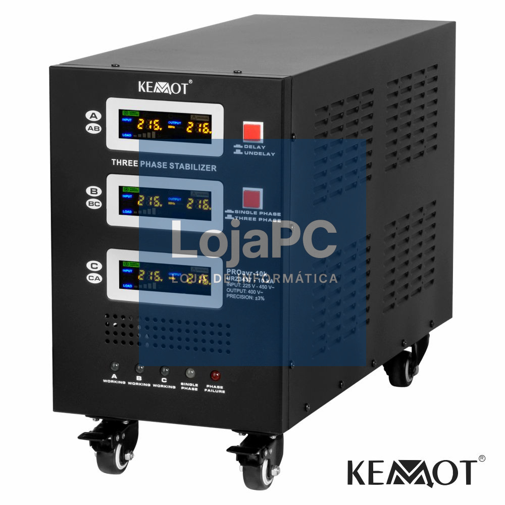 Estabilizador Automático Tensão Servomotor 10000VA KEMOT