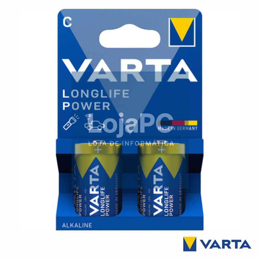 Pilha Alcalina LR14/C 1.5V 2x Blister VARTA