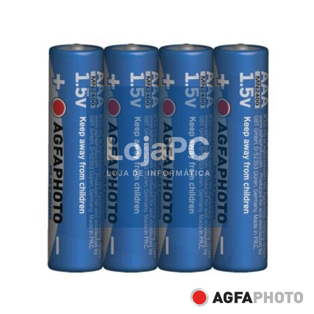 Pilha Alcalina L03/AAA 1.5V 4x POWER AGFAPHOTO