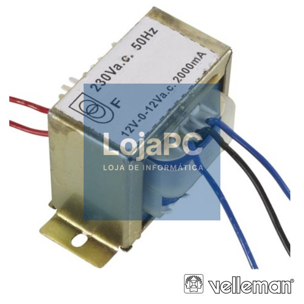 TRANSFORMADOR 48VA 2X12V VELLEMAN