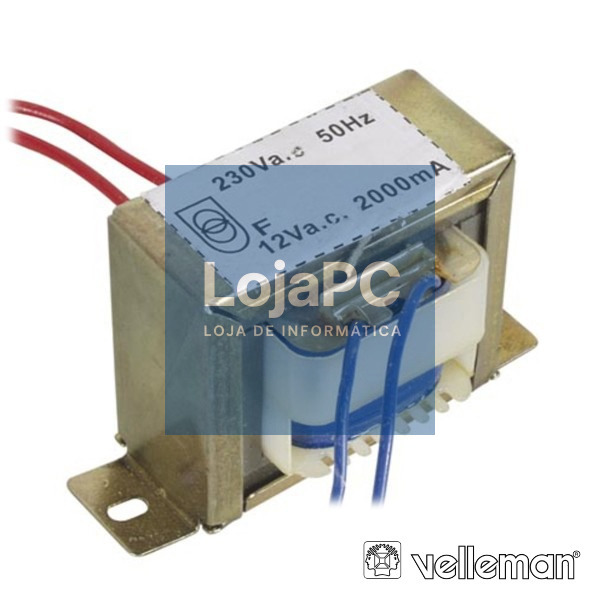 TRANSFORMADOR 24VA 1X12V VELLEMAN