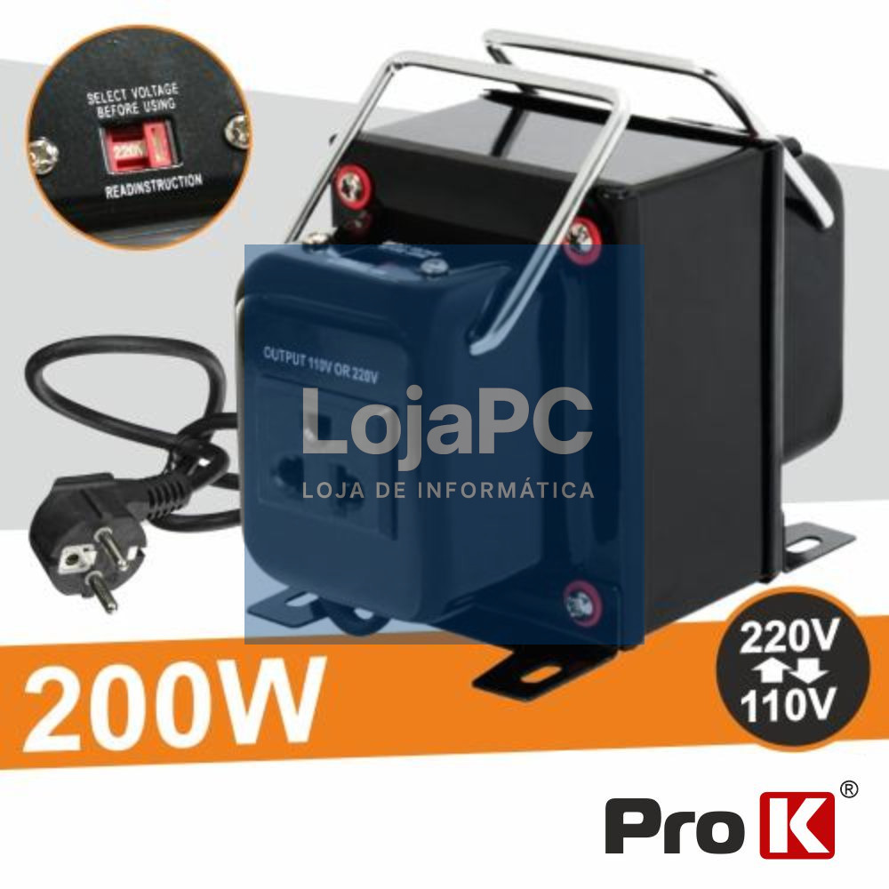 ALIMENTADOR 110V-220V / 220V-110V 200W PROK