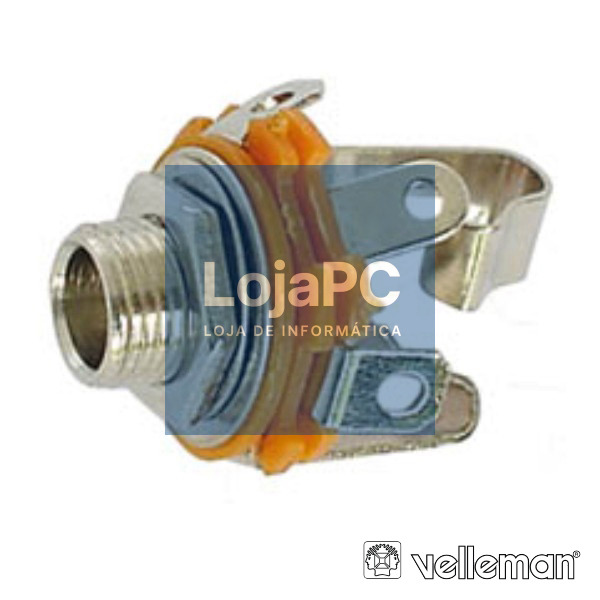 FICHA JACK 6.35MM FÊMEA ST CHASIS CIRCUITO ABERTO VELLEMAN