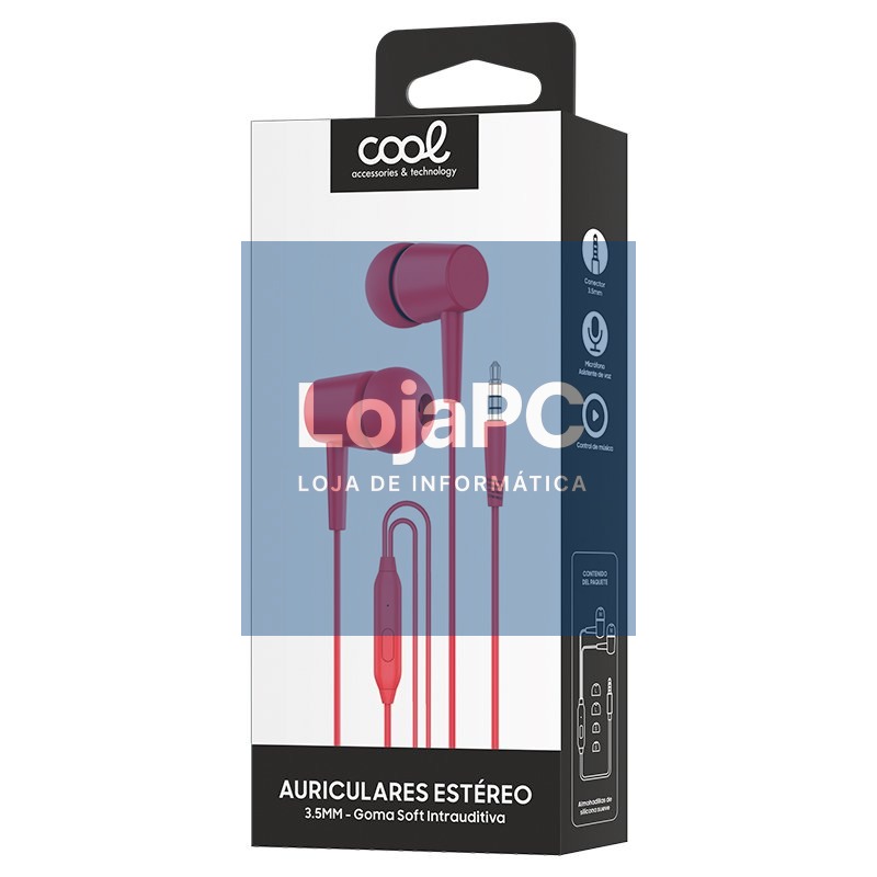 Headphones 3.5 mm COOL Bear Stereo With Micro Red — imagem 2