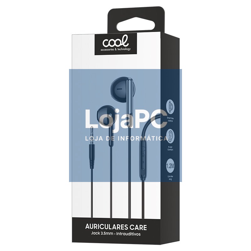 Headphones 3.5 mm COOL Care Stereo With Micro Black — imagem 2