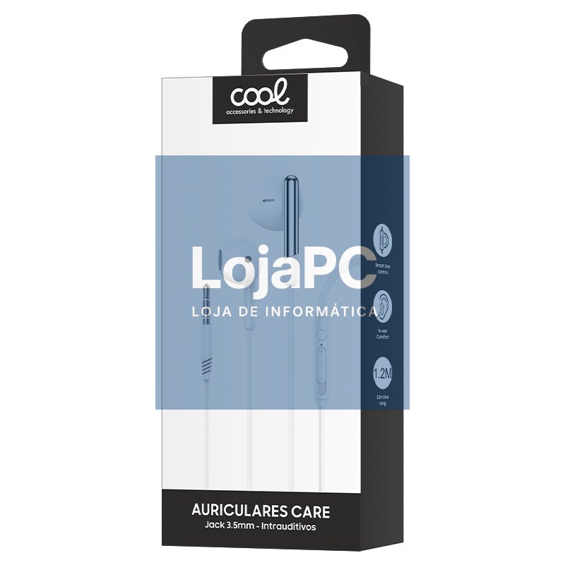 Headphones 3.5 mm COOL Care Stereo With Micro White — imagem 2