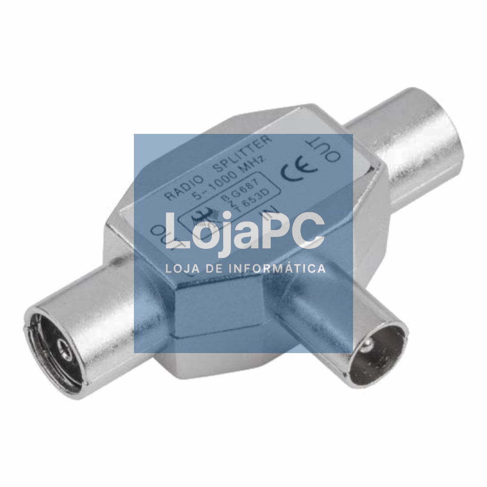 FICHA COAXIAL TRIPLA 2 MACHOS / 1 FÊMEA