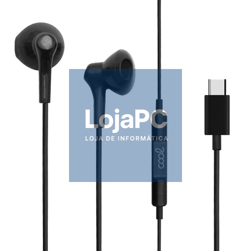 Headphones Button COOL Stereo Type-C With Mic (Digital) Black — imagem 3