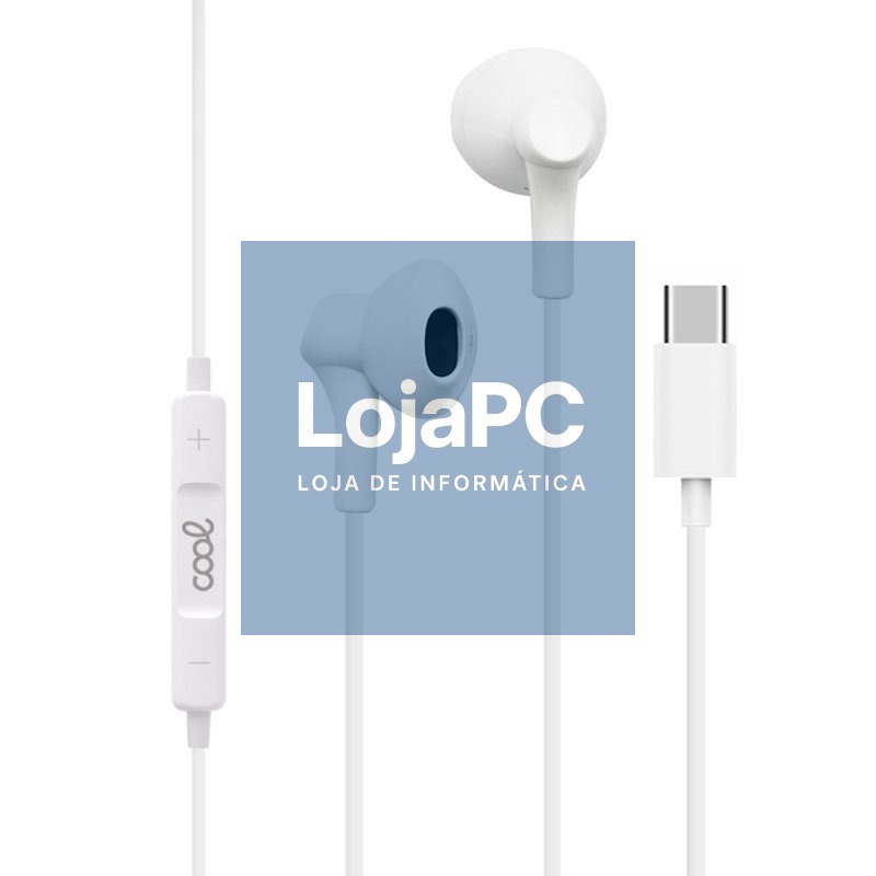 Headphones Button COOL Stereo Type-C With Mic (Digital) White