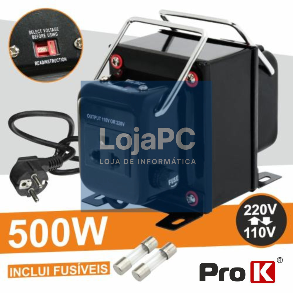 ALIMENTADOR 110V-220V / 220V-110V 500W PROK