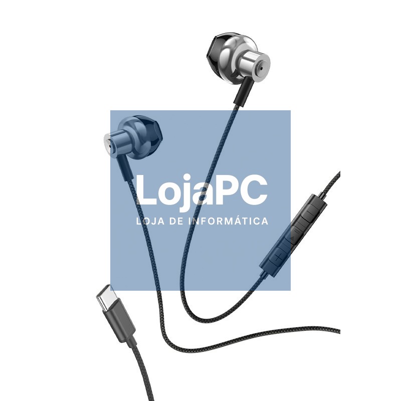 Headphones COOL Stereo Type-C Metal With Mic Silver