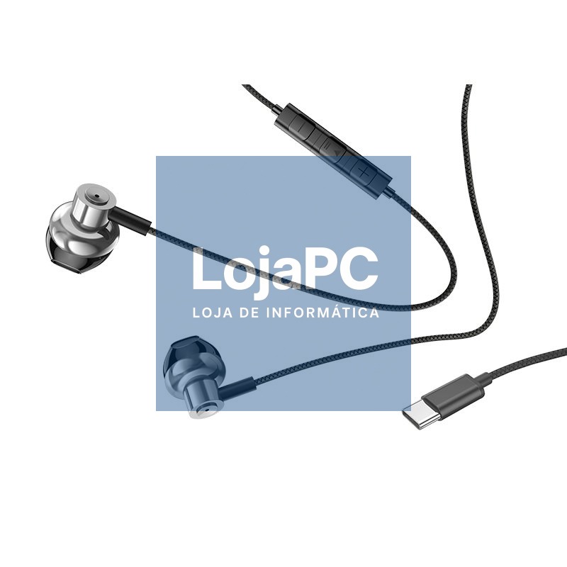 Headphones COOL Stereo Type-C Metal With Mic Silver — imagem 4