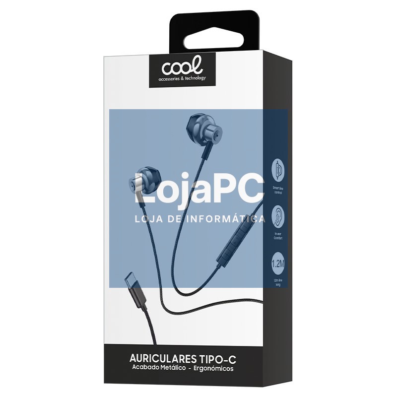 Headphones COOL Stereo Type-C Metal With Mic Silver — imagem 2