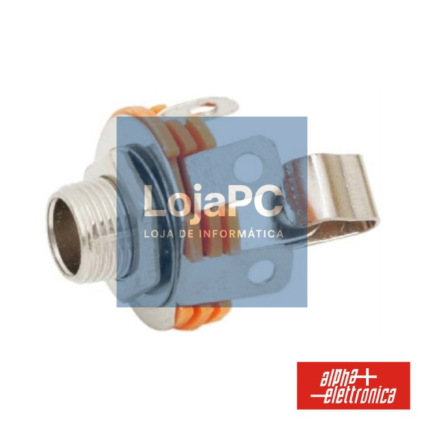 FICHA JACK 6.35MM FÊMEA MN P/ CHASSIS C/ INTERRUPTOR