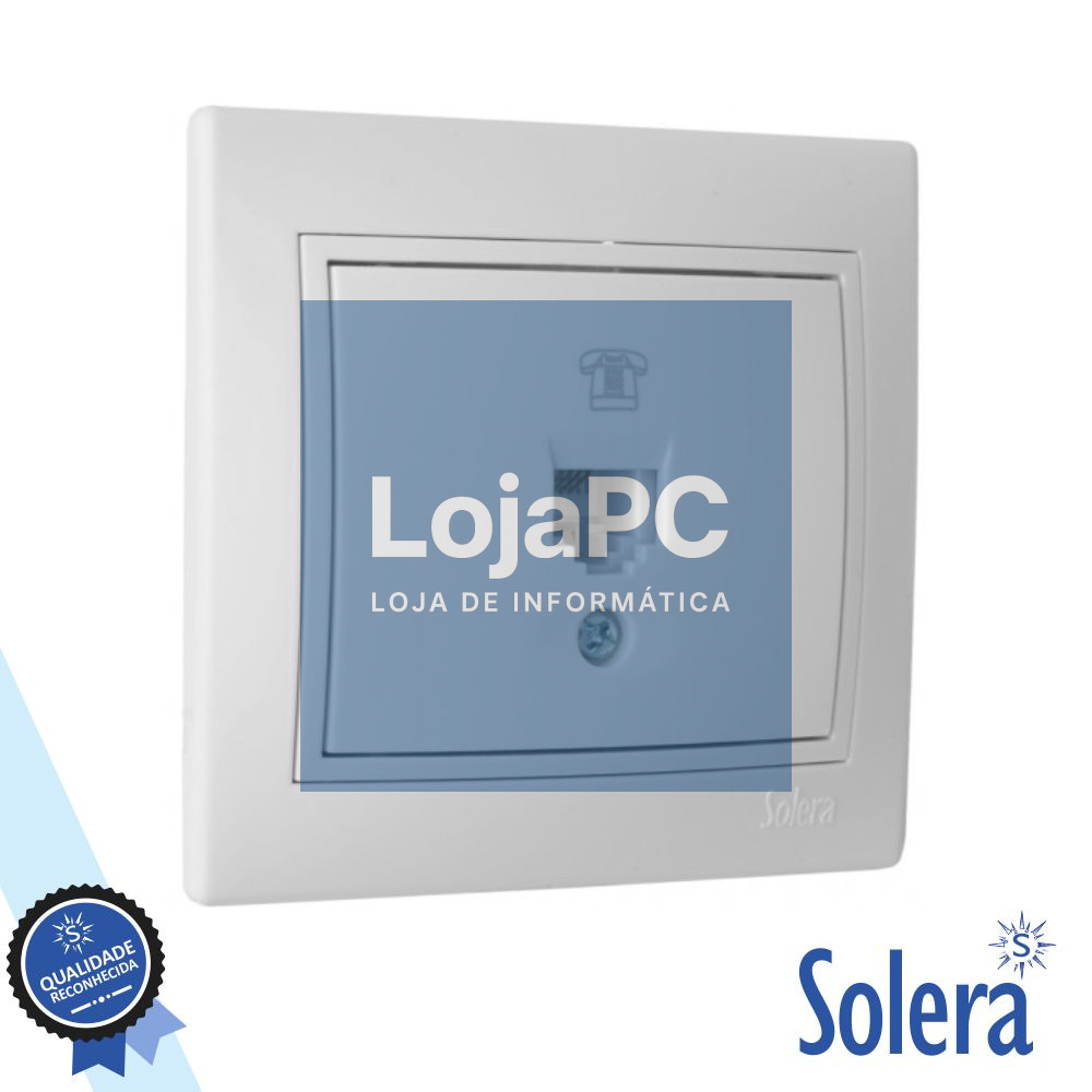 Tomada de Encastrar RJ11 c/ 1 Saída SOLERA