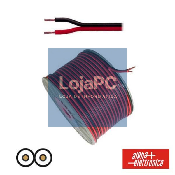 CABO COLUNA 2X1.50MM PRETO/VERMELHO