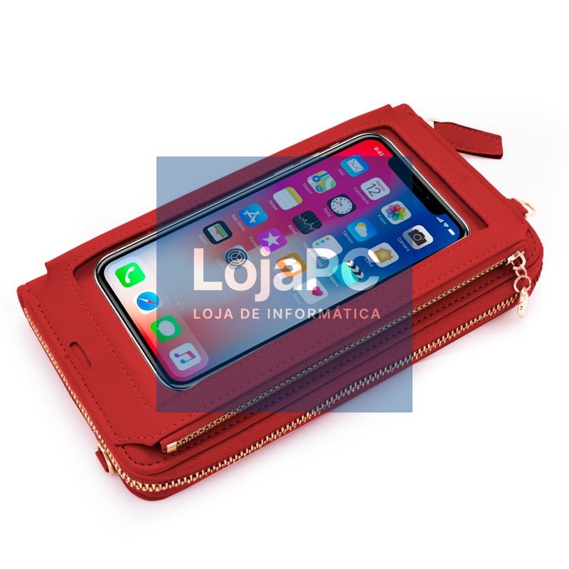 Horizontal Universal Bag Up to 6.7 in. COOL Maroon — imagem 4