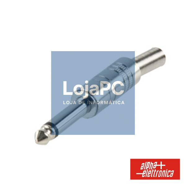 FICHA JACK 6.35MM MACHO MN C/ GUARDA CABO EM MOLA