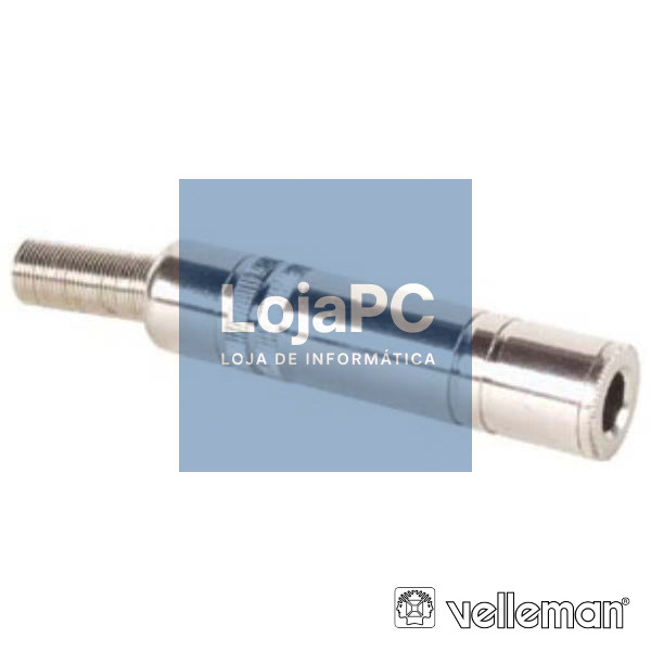 FICHA JACK 6.35MM FÊMEA ST PRATEADA VELLEMAN