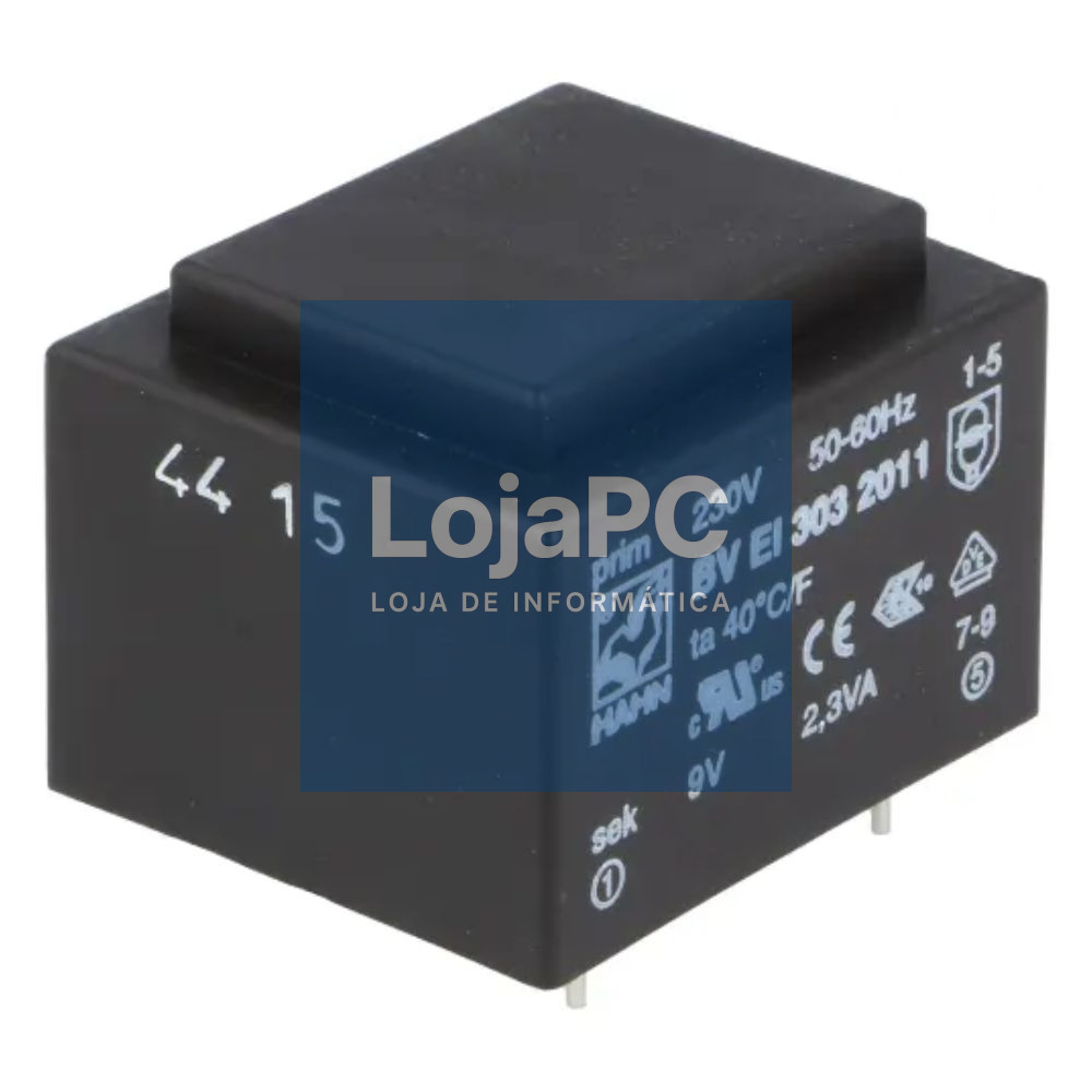 Transformador Encapsulado 2.3VA 1x9V 1x0.255A