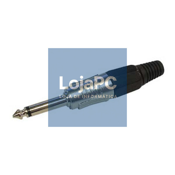 FICHA JACK 6.35MM MACHO MN PRETA PROFISSIONAL VELLEMAN