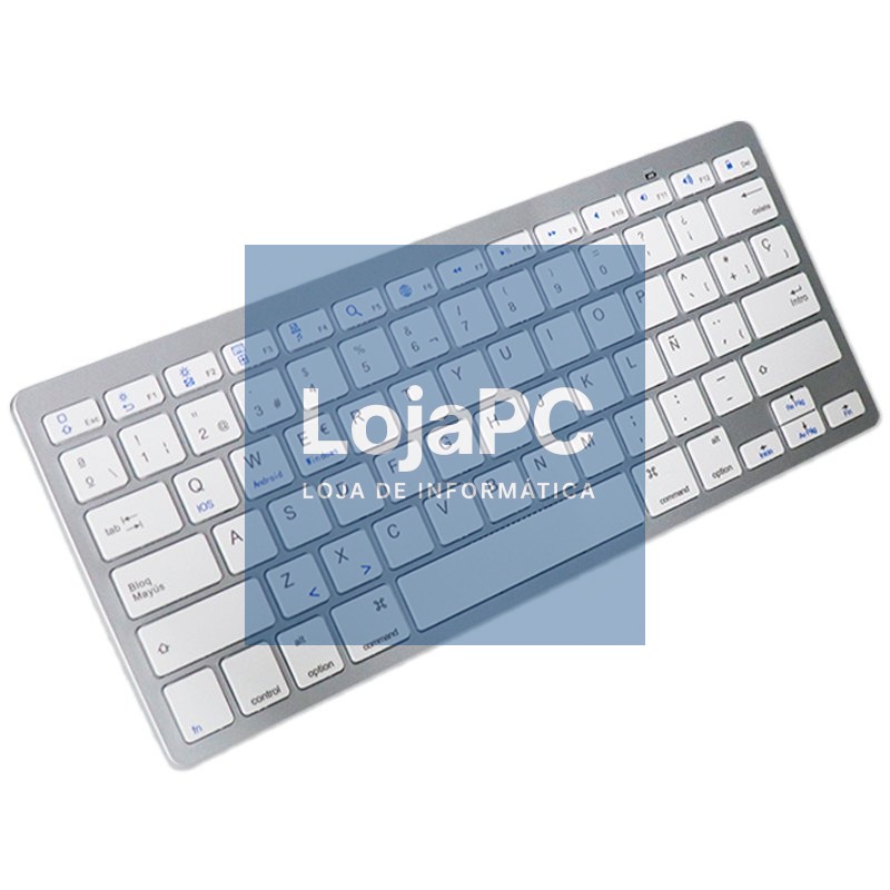 Keyboard PC Spanish Bluetooth Slim COOL White — imagem 2