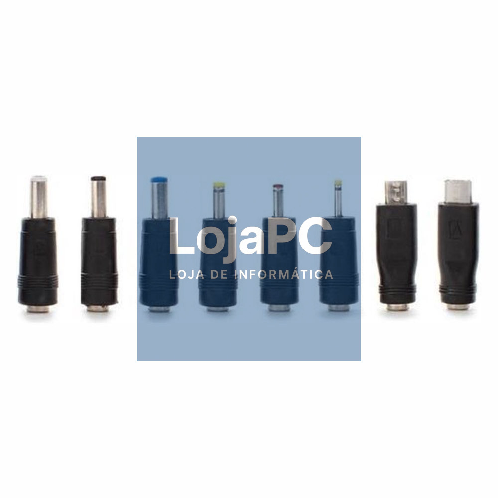 Conjunto 8 Fichas Adaptadoras DC Ø5.5-2.1mm