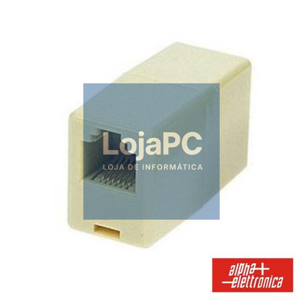 ADAPTADOR DE TELEFONE 6P6C RJ12 1FÊMEA / 1FÊMEA