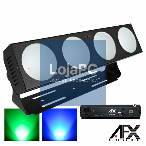 BARRA LUZ INTERIOR 4 LEDS COB 18W RGB COMANDO DMX AFXLIGHT