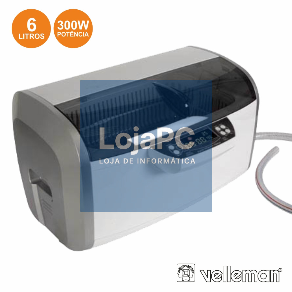 EQUIPAMENTO DE LIMPEZA ULTRASÓNICO 6L VELLEMAN