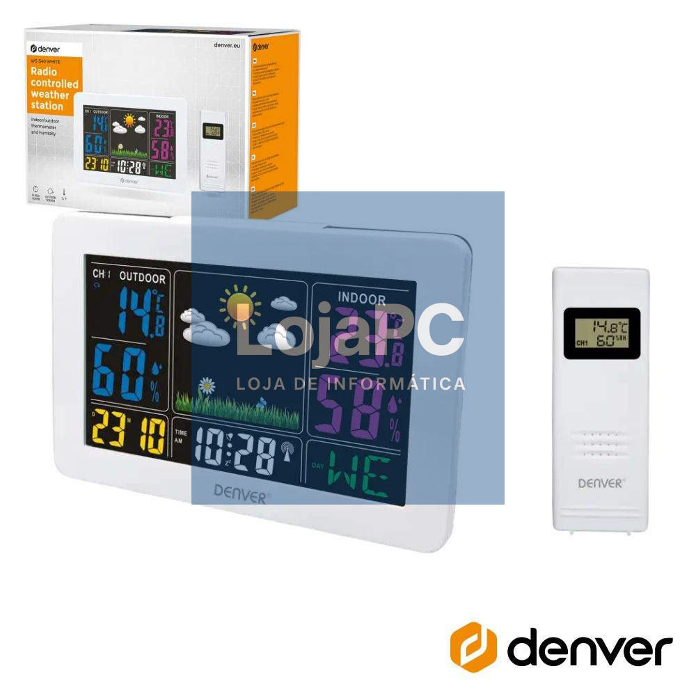 Estação Meteorológica S/ Fios C/ Visor Branco DENVER