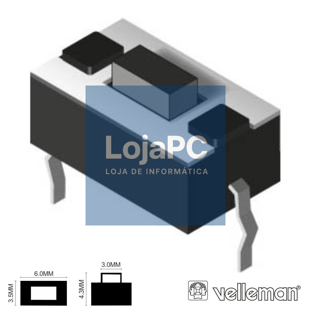 COMUTADOR MICRO SWITCH 6x3.5MM ALTURA 4.2MM VELLEMAN