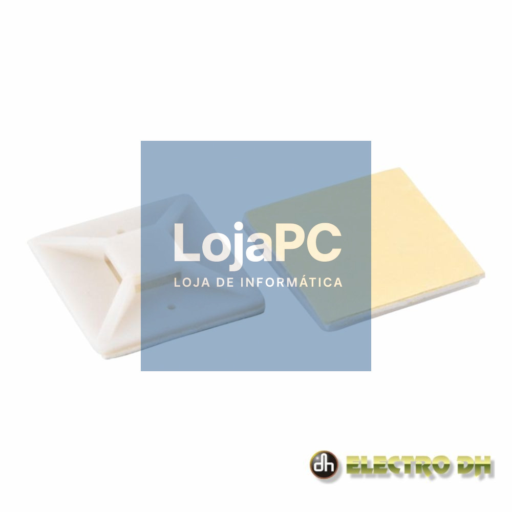Fixador Adesivo P/ Abraçadeiras Branco EDH