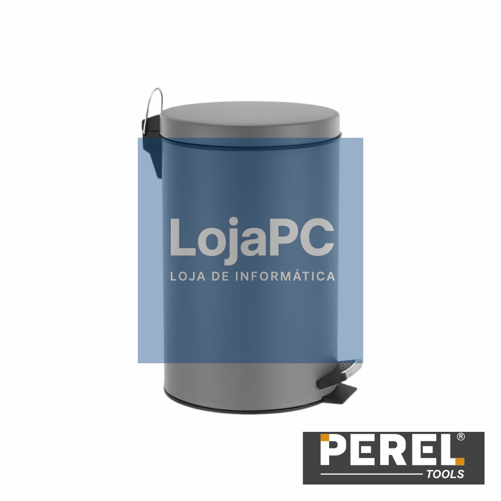 Caixote De Lixo com Pedal Em Metal Cinzento Mate 14L PEREL