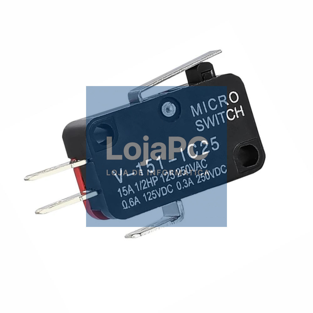 Comutador Micro Switch 15A C/ Patilha Pequena