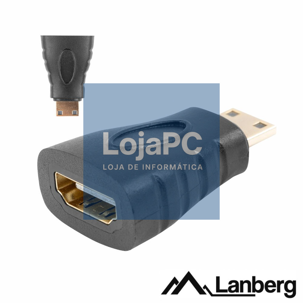 Adaptador Mini HDMI Macho / HDMI Fêmea LANBERG