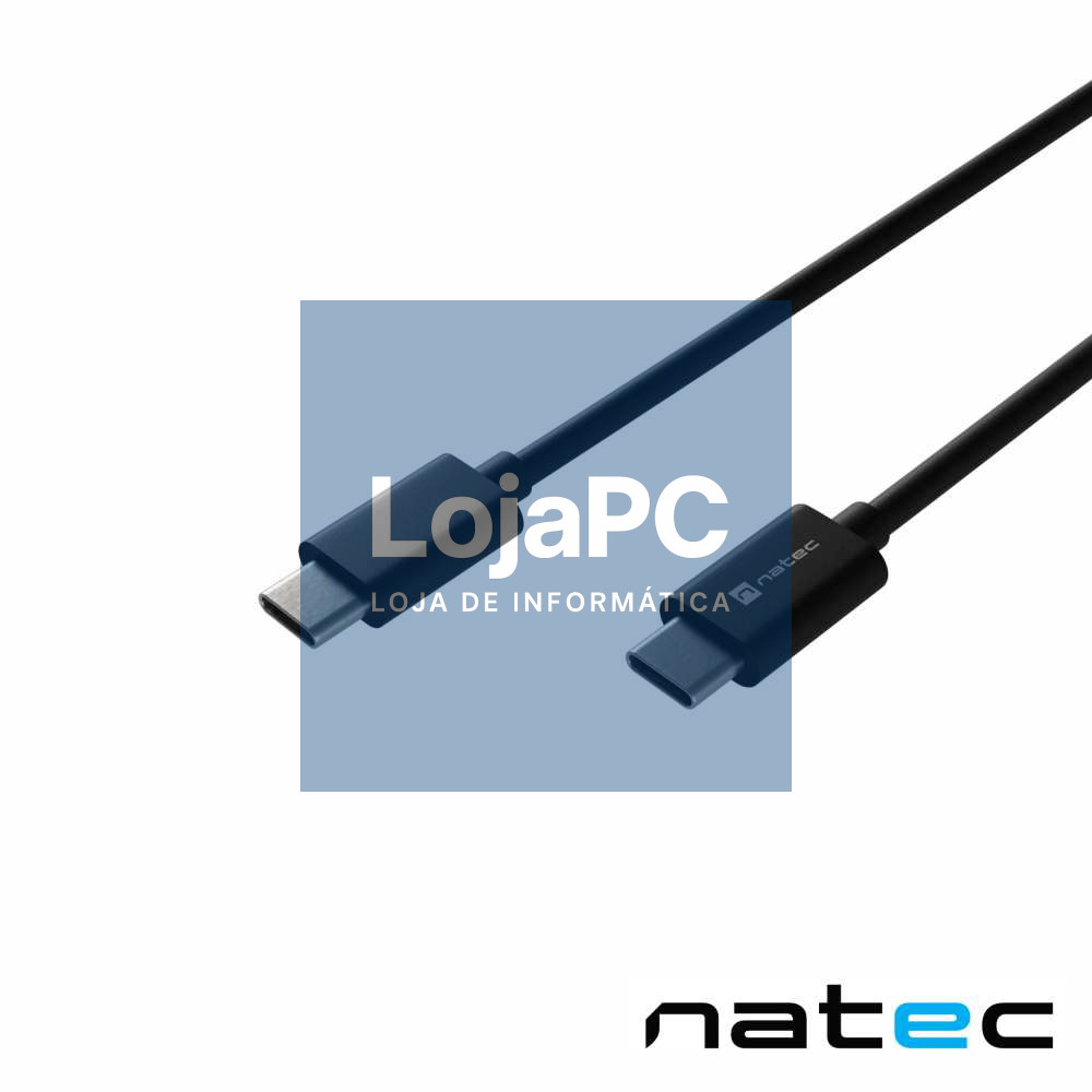 Cabo USB-C Macho/Macho PD 100W 1M Preto PRATI NATEC