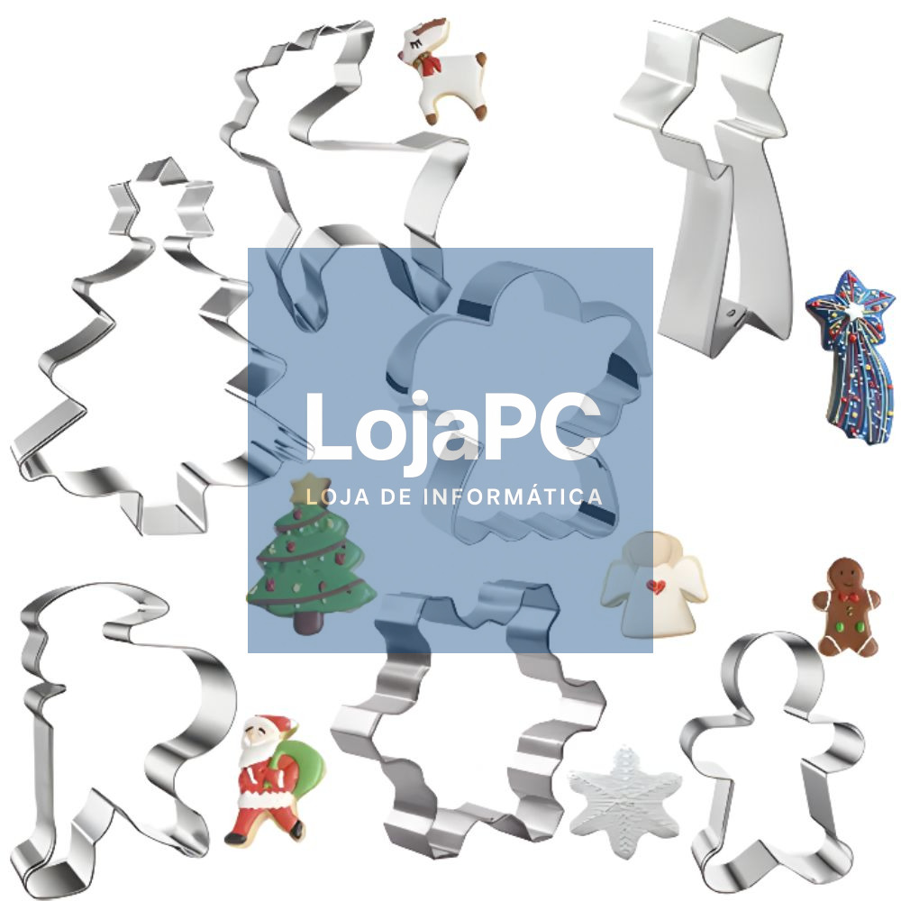 Conjunto 7 Formas De Natal P/ Bolachas/Biscoitos