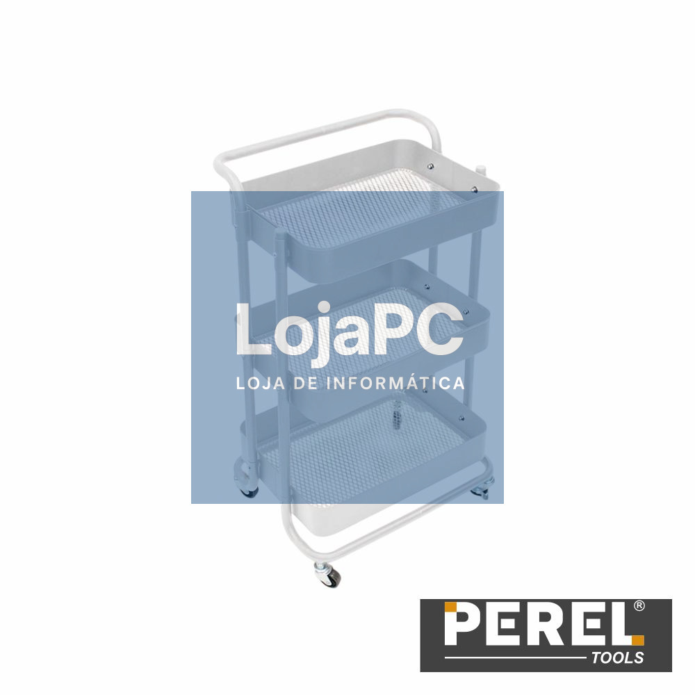 Organizador Móvel De Produtos Com 3 Prateleiras Branco PEREL