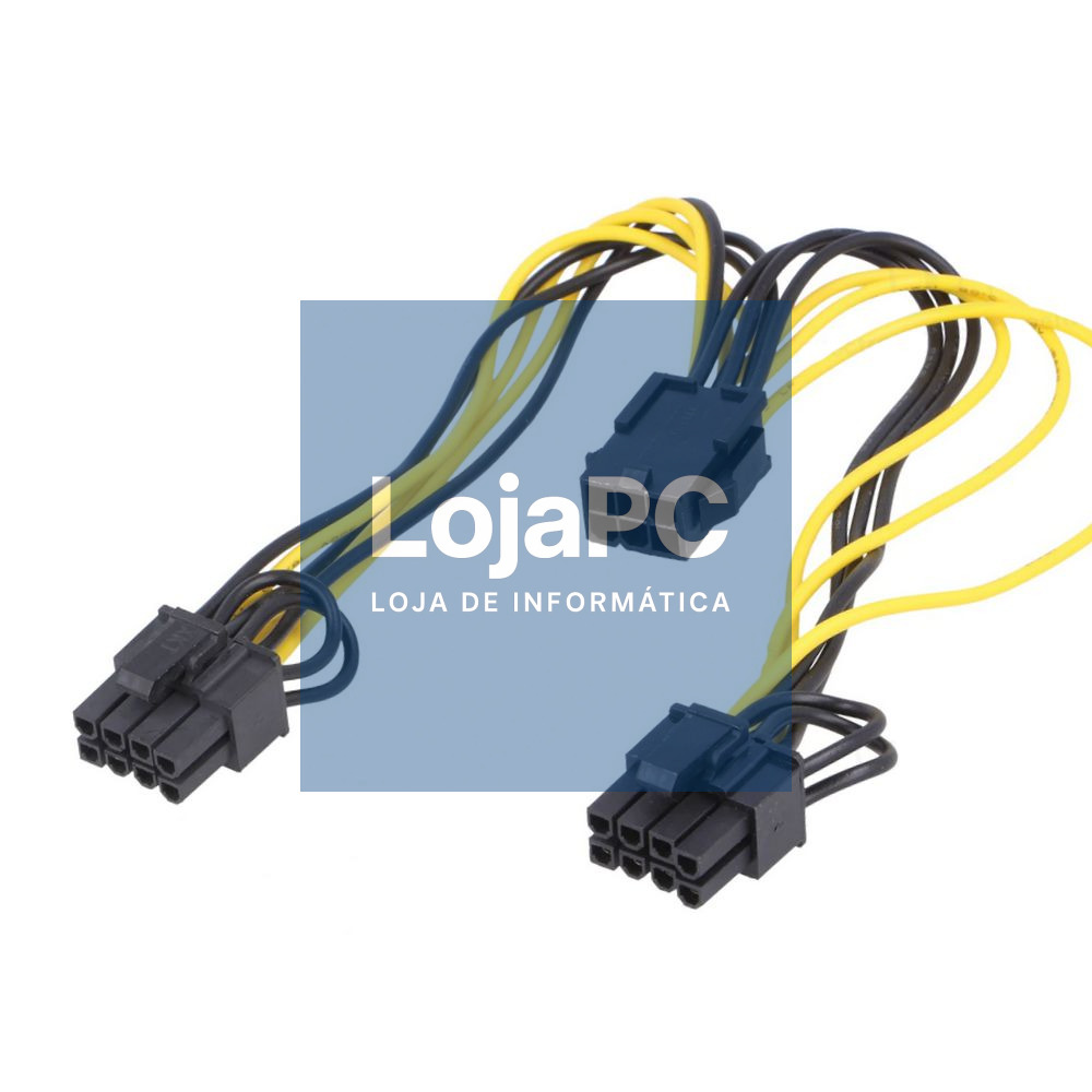 Cabo Alimentação PCI-E 6p Macho P/ 2 PCI-E 6p+2p Fêmea 0.15m