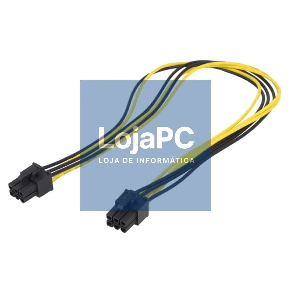 Cabo Alimentação PCI-E 6p Fêmea P/ PCI-E 6p Fêmea 0.4m
